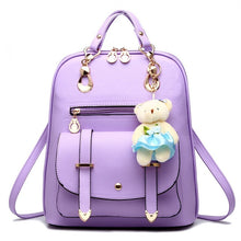 Load image into Gallery viewer, Leather School Bags For Teenagers Girls