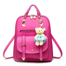 Load image into Gallery viewer, Leather School Bags For Teenagers Girls