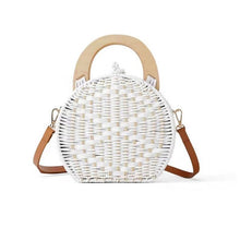 Load image into Gallery viewer, Round Rattan Beach Small Bag