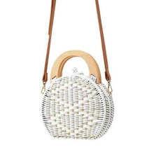 Load image into Gallery viewer, Round Rattan Beach Small Bag