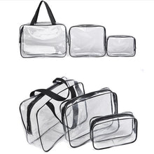 Load image into Gallery viewer, Eco-friendly PVC Clear Double Transparent Cosmetic Bag