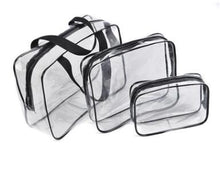 Load image into Gallery viewer, Eco-friendly PVC Clear Double Transparent Cosmetic Bag