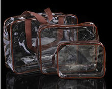 Load image into Gallery viewer, Eco-friendly PVC Clear Double Transparent Cosmetic Bag